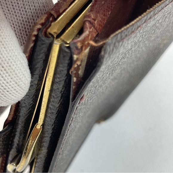 LOUIS VUITTON Monogram Porte Monnaie Viennois Bifold KissLock Wallet Authentic - Picture 14 of 14